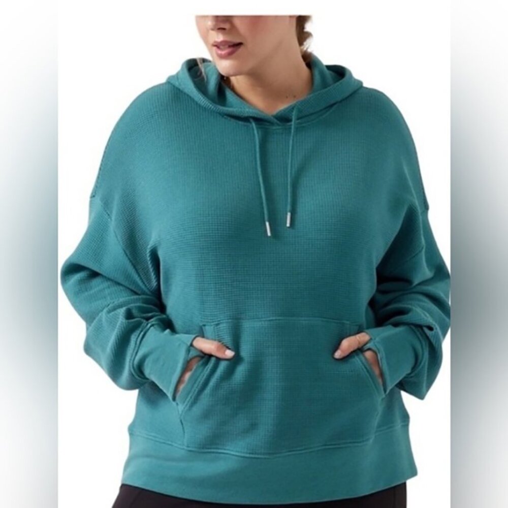 Athleta balanced waffle knit hoodie